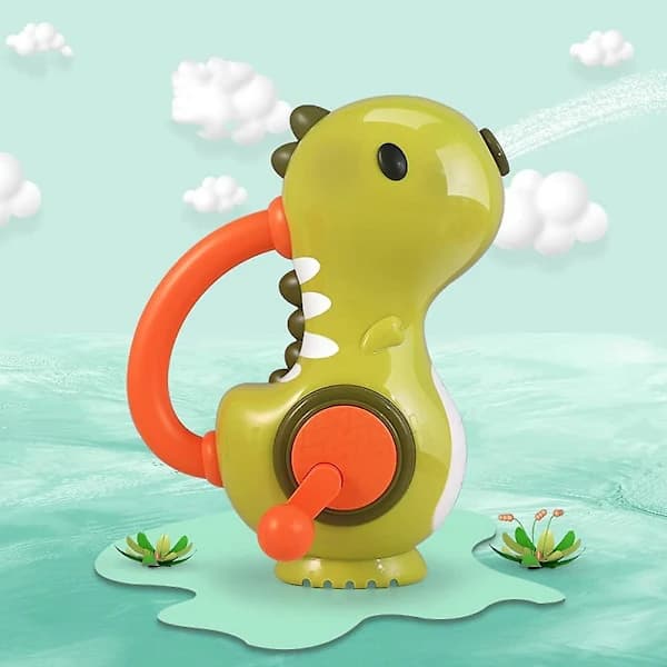 Badelegetøj til babyer 18 måneder, badelegetøj med roterende spray, dinosaur-badelegetøj til småbørn 1-3 år, babypoollegetøj med spray
