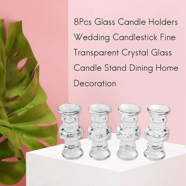 8 stk. Glas Hs Bryllup Tick Transparent Glas D Måtte