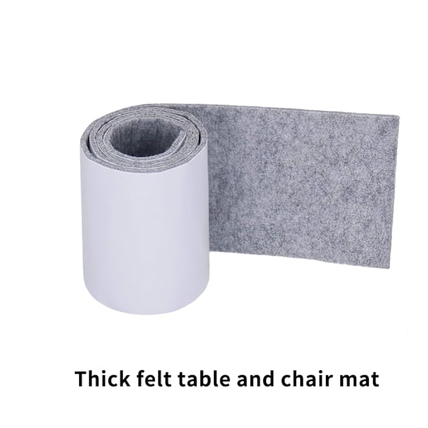 XJ-Tjock självhäftande filttejp, enkelhäftande möbelmatta, rektangulär remsa, skyddsdyna för stolsbensskydd 1000x100x5mm