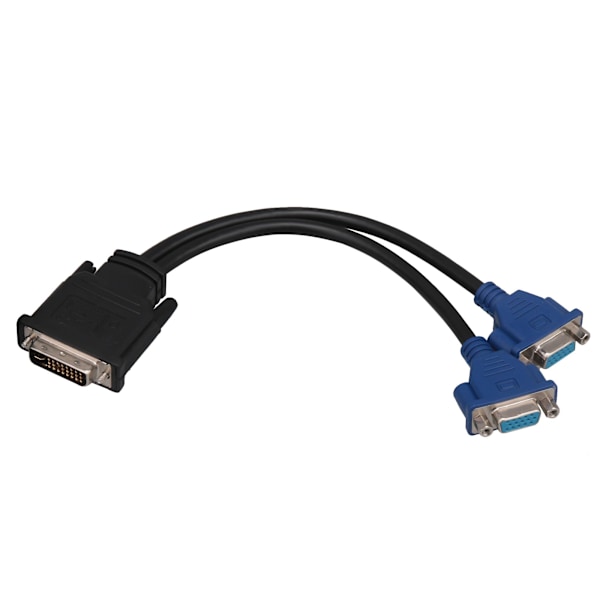 XJ-DVI I DVI Uros - 2 VGA Naaras Video Splitter -sovitinkaapeli