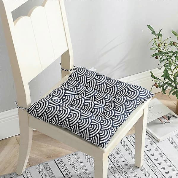 Set med 6 st stolsdynor 40 x 40, dekorativa kuddar, trädgårdskuddar, polyester