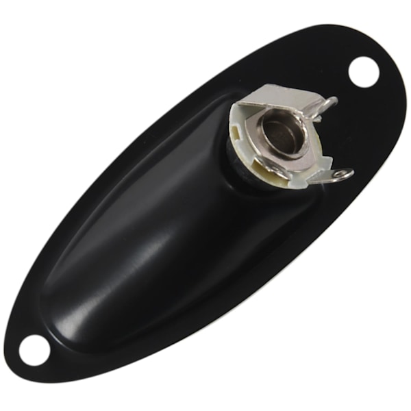 XJ-Båtstil 1/4 Tum Laddad Gitarrutgång Mono Jack Plug Socket Plate För Strat Stratocaster Stil El