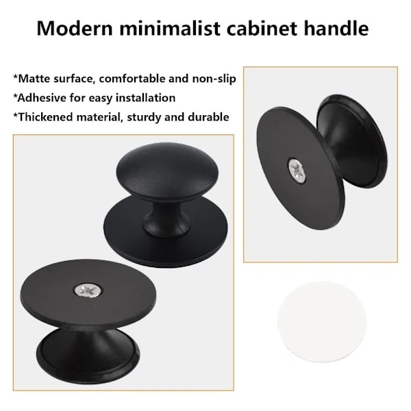4 Pcs Self-Adhesive Cabinet Knobs, Drawer Knob, Dresser Handle