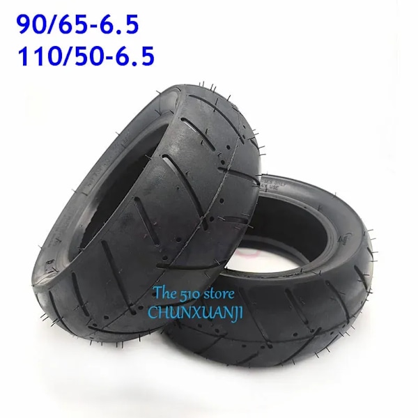 11 tommer 110/50-6.5 Bagdæk & 90/65-6.5 Fordæk Bøjet Ventil passer til 49cc Mini Dirt Bike e Scooter Mini Moto