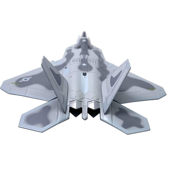 1/100 Skala Legering F-22 Plan Flygplansmodell Barnpresent Samlarobjekt Födelsedagspresent [DmS] grå