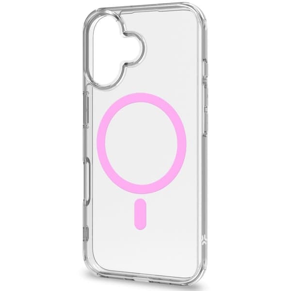 XJ-Gelskinmag Magneettinen Suojakuori MagSafe iPhone 16 Läpinäkyvä + Pinkki