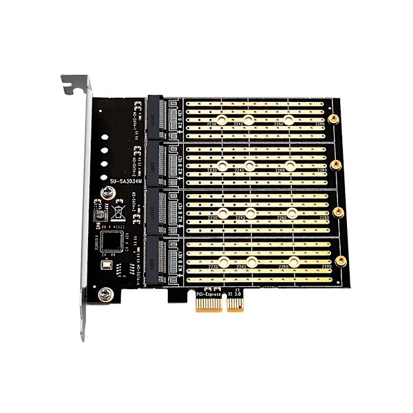 XJ-Multifunksjonell Bærbar Pci-e X1 Til 4 Bit M.2 B-key Ssd Til Pcie Ngff Sata Utvidelseskort Adapter Bil