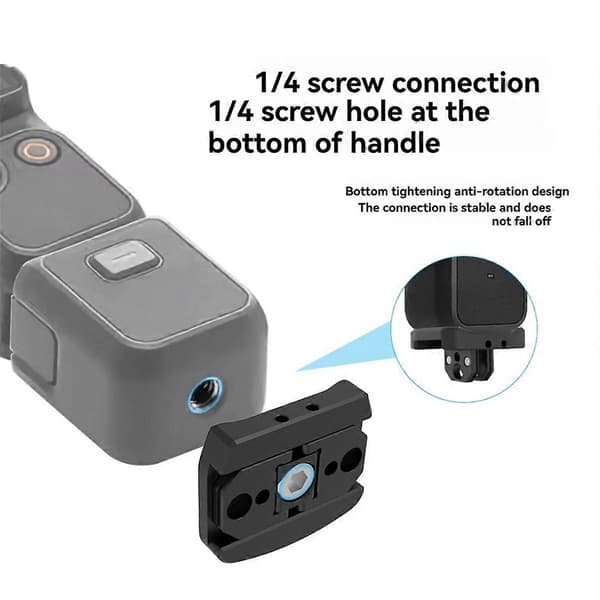 Til Pocket 3 Tilbehør Magnetisk Basebeslag 1/4 Adapter Interface Magnetisk Stativforbindelse