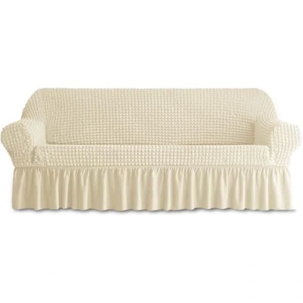 Sofatrekk - 3-seter - HONTTOR - Slitesterkt - Høy elastisitet - Størrelse L - Beige