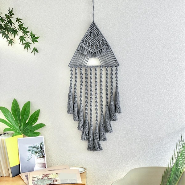 XJ-Vægophæng Drømmefanger Boho Macrame Drømmefanger Native Drømmefanger Boho Vævet Boligindretning Hængende
