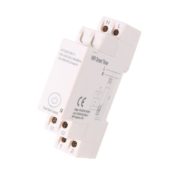 XJ-Atms161 Wifi Smart Timer & Strømmåler Tuya App Timerbryter 100-240vac 16a 250vac