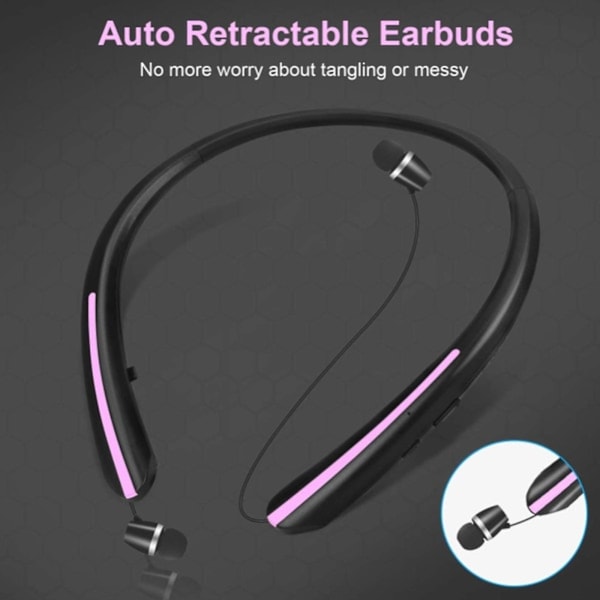 Langattomat Bluetooth-kuulokkeet mikrofonilla, niskapanta, urheilu, keltainen
