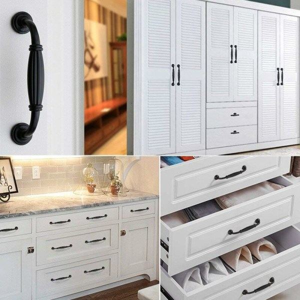 10-pack Black Cabinet Handles Bar Pulls Kitchen Handles Cupboard Handles Drawer Handles Door Knobs 128mm