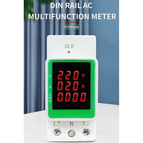 XJ-3in1 100a Ac160-275v Spænding Strøm Kwh Elektrisk Energiovervågningsmåler Volt Amp Voltmeter Amperemeter W