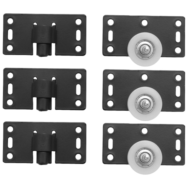 4 set skjutdörrshjul rullar hjul för skåp garderob släta & tysta nylonhjul