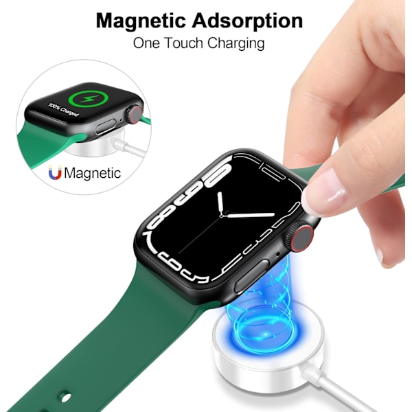 XJ-Magneettinen pikalatauskaapeli Apple Watchille [Kannettava] Langaton magneettinen lataus, yhteensopiva Series Ultra Vit -mallin kanssa