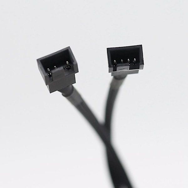 XJ-1 1 til 2-vejs flettet kabel Y-splitter 3/4-benet PWM hanstik blæser computer PC-blæser forlængeradapter