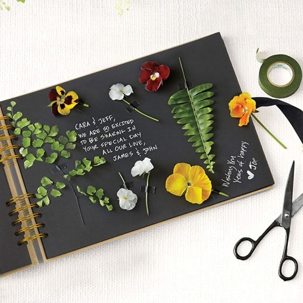 XJ-40 arkkinen valokuva-albumi (80 sivua), Kraft-valokuva-albumi, Scrapbooking-valokuva-albumi hääpäivän vieraskirjaksi, joululahjoja (keltainen)