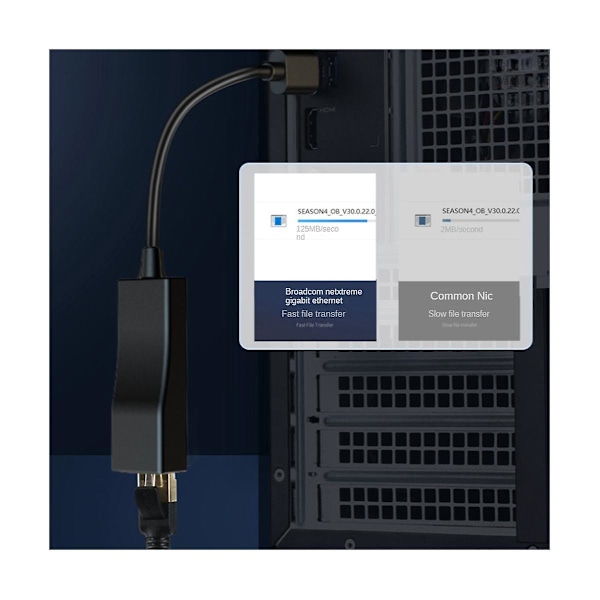XJ-Usb til Ethernet Adapter, usb 3.0 til Gigabit Ethernet Lan Netværksadapter Driverfri Kompatibel For