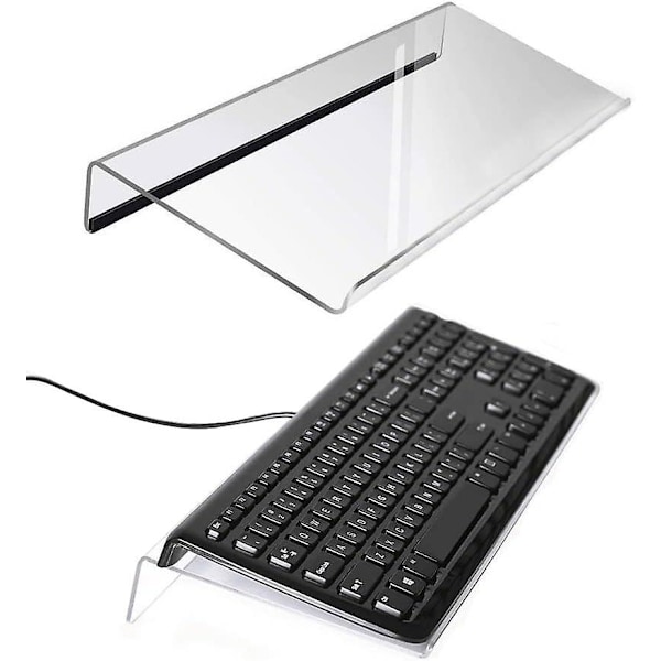 XJ-Skråstilt tastaturstativ Ergonomisk stativ i klar akryl for dataspill og skriving
