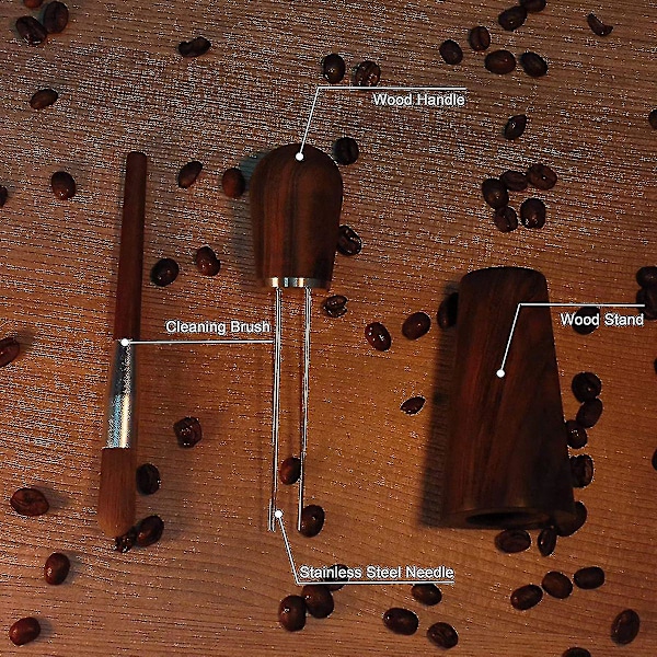 XJ-Espresso-kaffestirr, Barista-distributionsverktyg, 4-nåls Espresso-kaffestirr-set med ställ