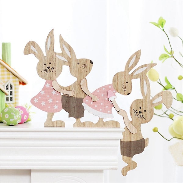 XJ-Vippehuske Kanin Håndverk Skrivebord Ornament Hjem Dekor Bunny Dørkarm Anheng Husholdningsprodukter
