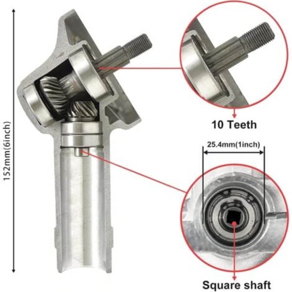 Reservedels gearhoved til FS56RC, FS70, FS91, FS94R, FS120, FS130, FS131, FS240, FS250 kanttrimmer
