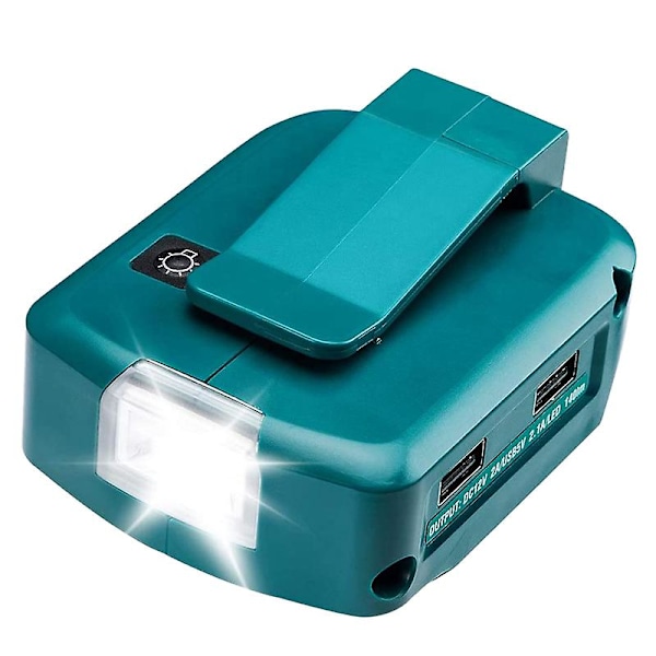XJ-For Adp068 14.4v/18v Lithium-ion Batteriadapter Strømkilde Batterier Oplader Med Dobbelte Usb-porte
