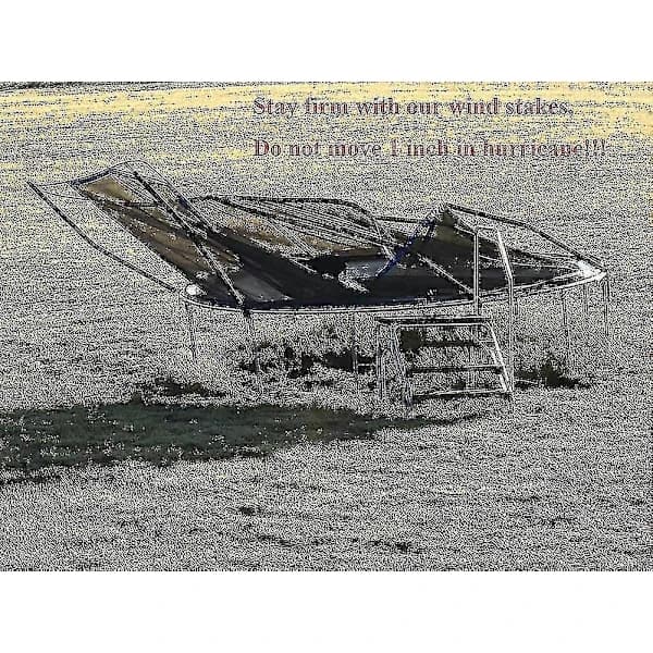 Trampolinespiker, tunge teltplugger, galvaniserte U-ankere, 8 stk