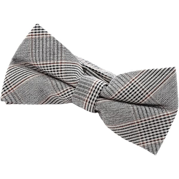XJ-Herrer Bomullsflue 12 x 6 cm Tweed Look Justerbar og Klar til Bruk