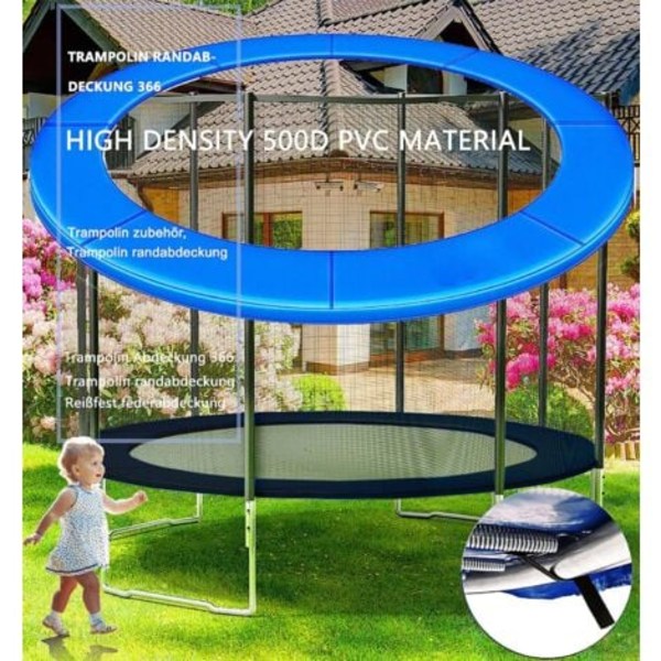 Trampolinskydd, Trampolinskyddsdyna 366, Trampolinskyddsdyna, Trampolinram, Vintertålig PVC, Väderbeständig