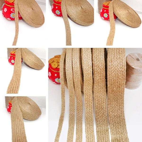 Flätat säckbandsrep Jute-rep 3CM 3cm