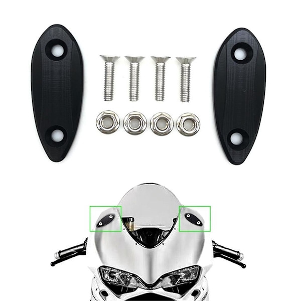 XJ-For Zx25r 2021-2023 Zx6r 2009-2015 Motorcykel Tätningsplatta Backspegel Hålskydd Chassi C