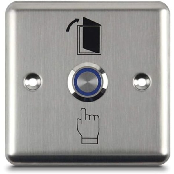 Ruostumattomasta teräksestä valmistettu oven avauspainike LED-valolla kodin kulunvalvontajärjestelmään (8686mm)