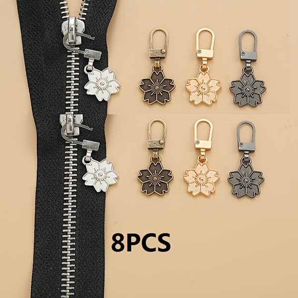 5-pack Metal Star Zipper Pulls, Quick Installation, Detachable Zipper Pullers for Bags, Jackets, Luggage