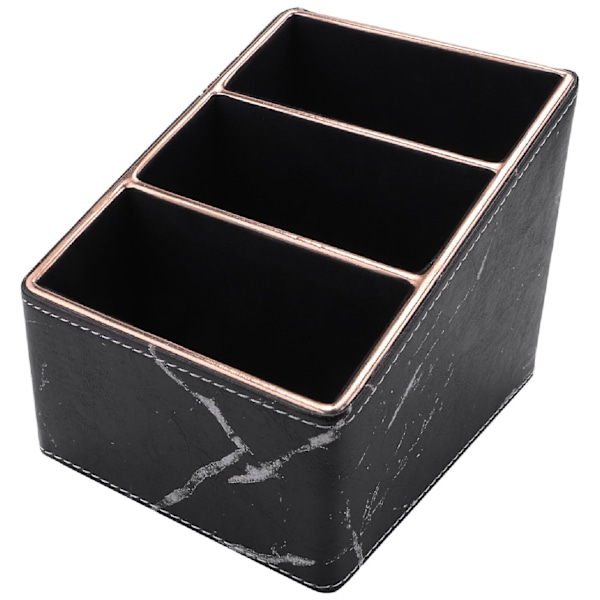 XJ-3 Slot PU Lær Fjernkontrollholder Organizer, Oppbevaringsboks for Diverse Ting i Hjemmet, TV Guide/post/CD O
