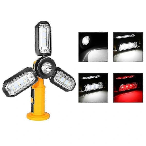 Foldbar Lanterne Lommelygte Bærbart Vedligeholdelseslys LED Arbejdslampe Nødlampe* @bugu