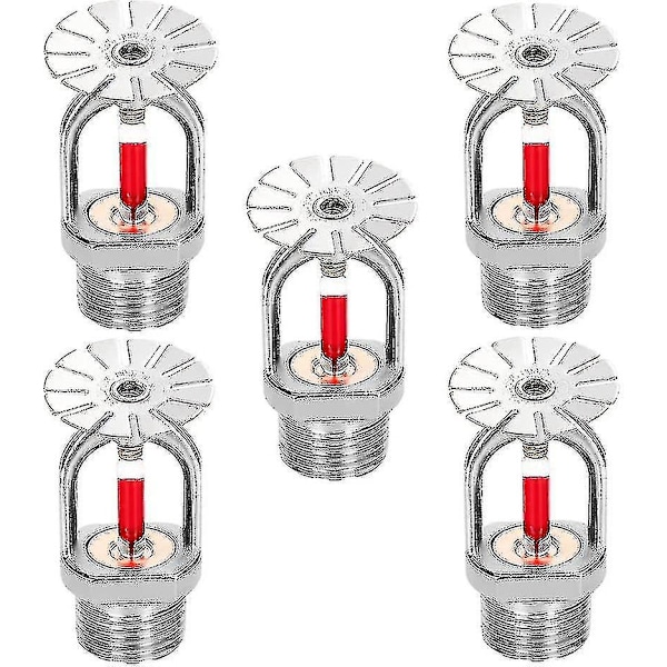 XJ-5-pack Brandsprinklerhuvud 3/4 tum Hängande Typ 155 Vattenspridning Nedåt 68 Mässingsprinklerhuvuden 3/4\" NPT