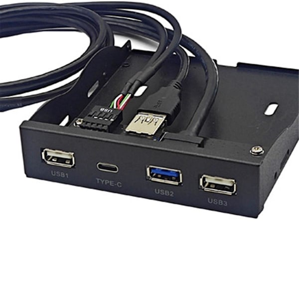 XJ-Usb3.2 Gen1 Type-c Levykeasema Paneeli 3.5-tuumainen Hubi 19pin C-Porttiin Käännettävä Pistoke 5gbps