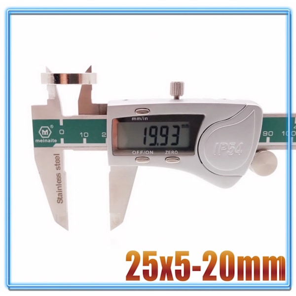 3/10/50/100 stk. 25x5 mm Hul 20mm 19x5 Hul 14mm Rund Ring Neodym Magnet Stærke Permanente Sjældne Jordartsmagneter til Håndværk
