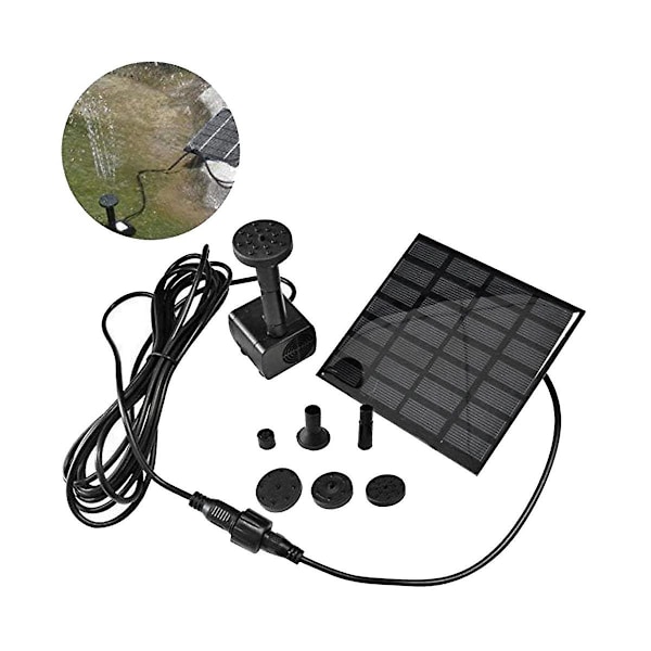 XJ-Solar Vannpumpe Solcellepanel Fontenepumpe Basseng Dam Hage Vannspreder Sprøyte For Fuglebad P