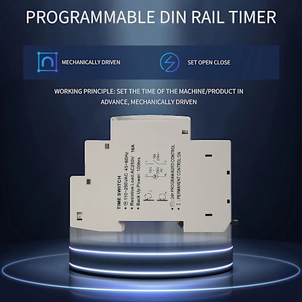Sul180a 15 Minutter Mekanisk R 24 Timer Programmerbar Din-skinne