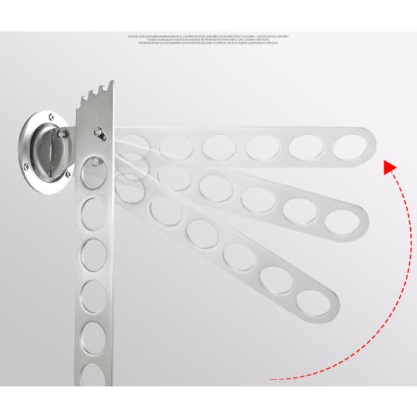 Thickened Stainless Steel Mobile Hook, Clothes Hook Hanger, Wall Drying Clothes, Foldable Clothes Rail (7-hole Stainless Steel Clothes Hook)