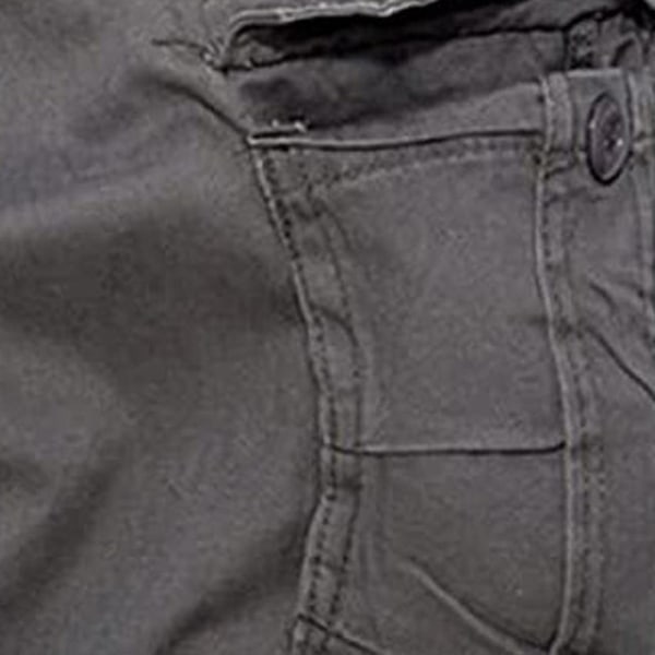 XJ-Mode Herre Overalls Solida Casual Korte Bukser Grå 33 zdq