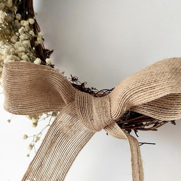 Baby's Breath-krans for bursdagsfestdekorasjon, rottingring