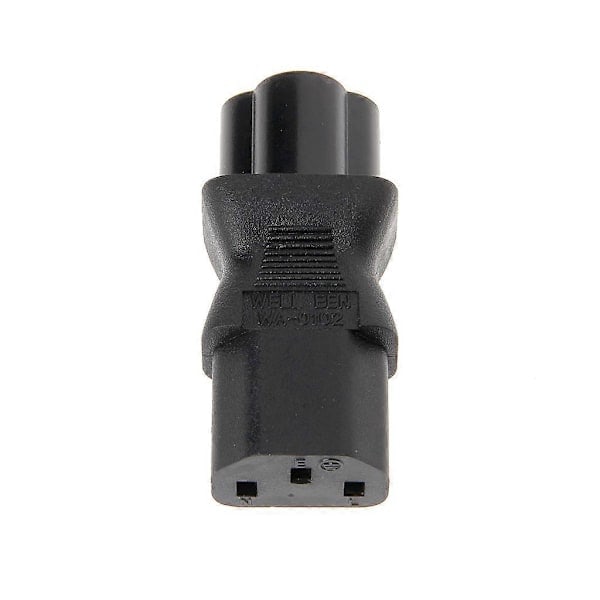 IEC 320 C13 Hun Til C6 Han 3-Pin Kløverblad Stik Konverter AC Strømadapter