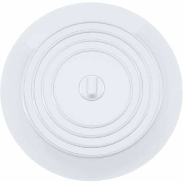XJ Silikon Badkarspropp, Diskho Propp, Köksavloppspropp, 15 cm Diameter, för Kök, (1 st, Vit)