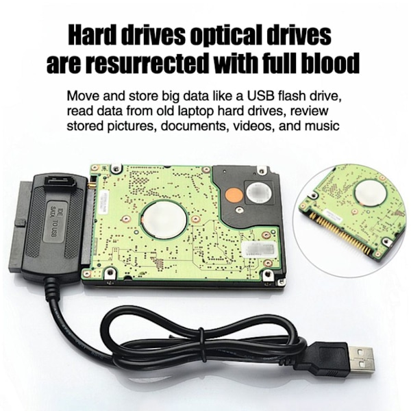 XJ-Muunninkaapeli USB 2.0 IDE/SATA HDD -sovittimeksi