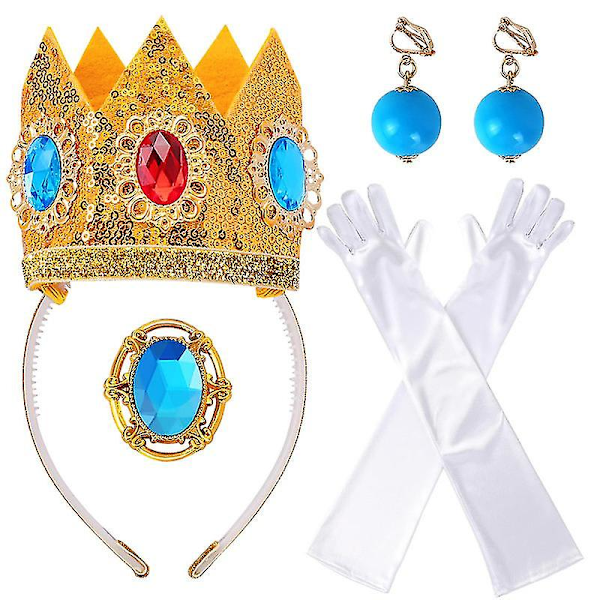 Kvinnor Flickor Prinsessa Peach Kostymtillbehör För Karneval Halloween Cosplay Fest