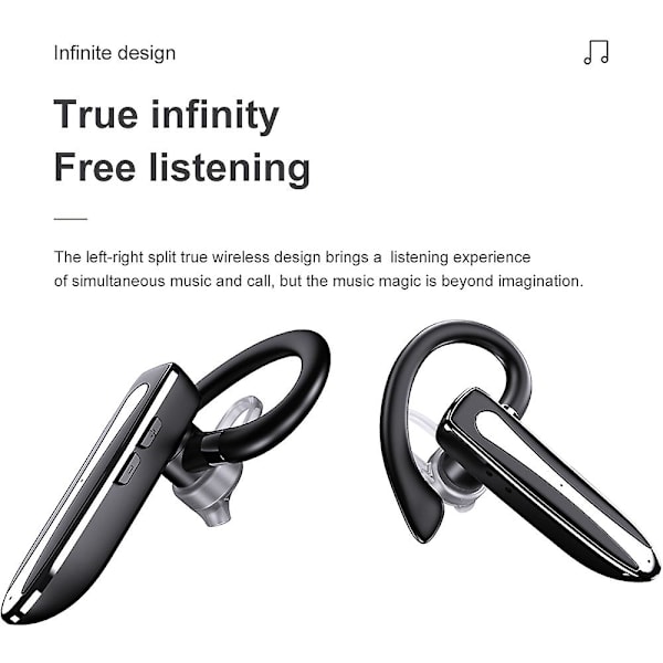 XJ-Bluetooth Headset Dobbel Mikrofon Støyreduksjon Bluetooth 5.0 Headset Ørepropper For Sjåfører Mach